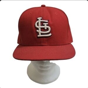 New Era 59FIFTY St. Louis Cardinals Fitted Hat 7 3/4 Red MLB Baseball Cap